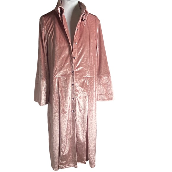 kookastyle Long Velvet-een Duster Long Jacket Size S - Picture 2 of 11